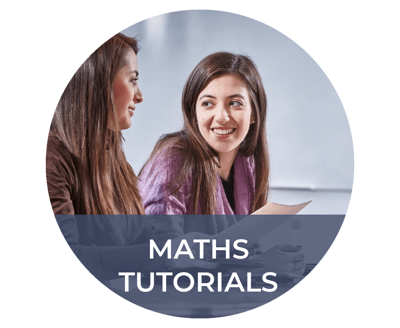 Image of two students in a tutorial