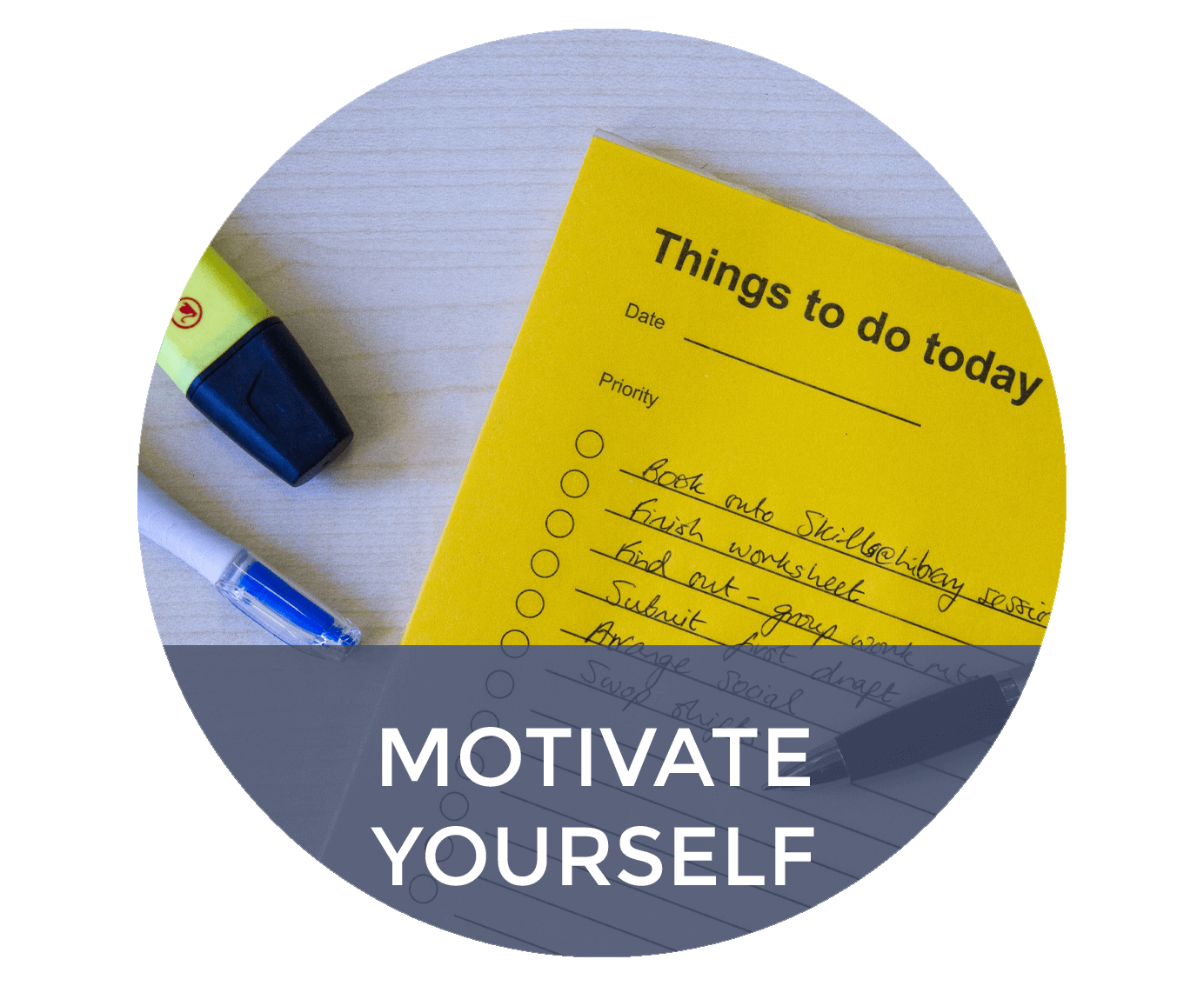 Image of a diary with a list of 'things to do'